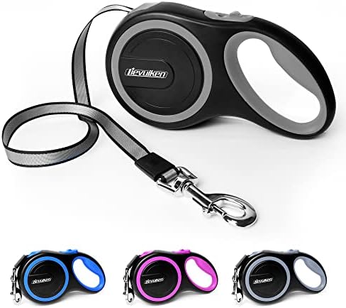 26 FT Retractable Dog Leash with No Tangle, Heavy Duty Great Leash for Dog up to 110lbs, One-Handed Brake, with Non-Slip Handle, Strong Nylon Tape for Small, Medium and Large Dogs