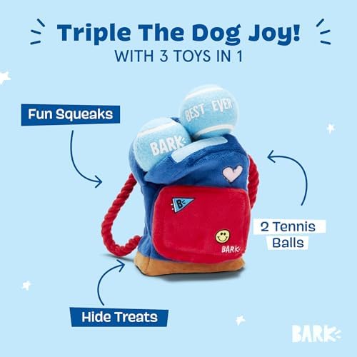 BarkBox Janspup Backpack 3-in-1 Interactive Plush Dog Toy