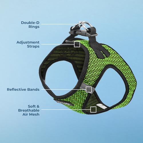 Voyager Step-in Air Dog Vest Harness - Lime Green 2-Tone, X-Small