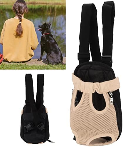 Pet Front Carrier Backpack, Pet Chest Backpack Elastic Opening for Motorcycle for Travel for Bike for Hiking (S)