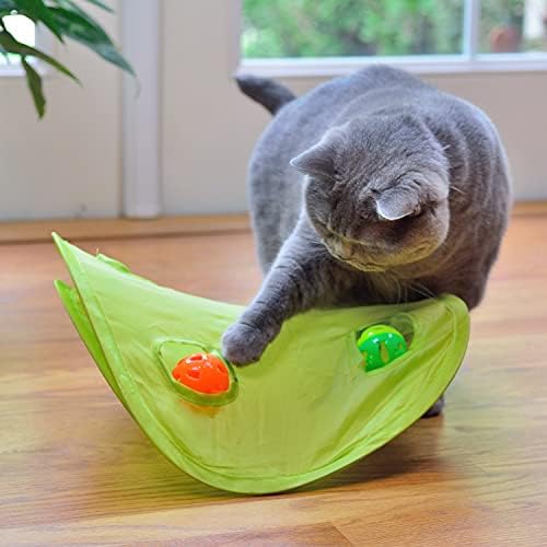 Youngever 18 Cat Toys Assortments - Teaser Wand, Interactive Bell Toy, Sparkle Balls for Kitten, Puppy, Kitty (With Hide Seek Toy)
