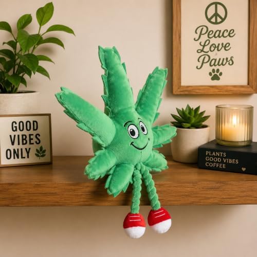 MJ the Weed Leaf | 420 Dog Toy and Collectible Plush Shelf-Sitter