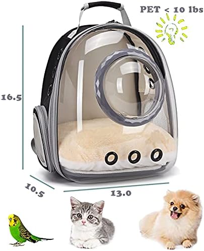 Bubble Cat Carrier Backpack, Transparent Pet Carrier Backpack for Small Puppy and Bunny, Space Capsule Bubble Cat Backpack Carrier, Airline Approved Waterproof Green Pet Backpack for Small Dog