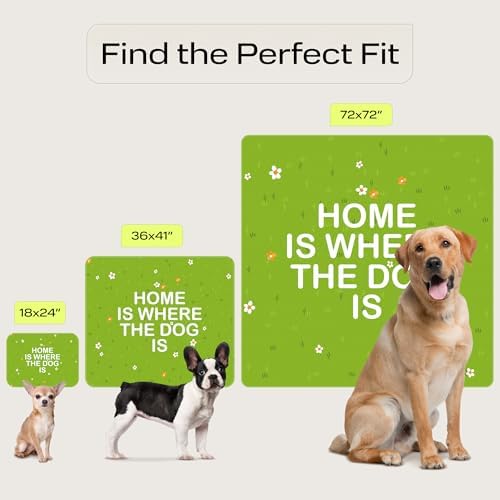 PetSpy Washable Pee Pads for Dogs - Waterproof Reusable Puppy Pads No-Slip Surface - Stylish Dog Potty Training Pads Protect Against Leakage (Grass, 1 Pack - 72" x 72")