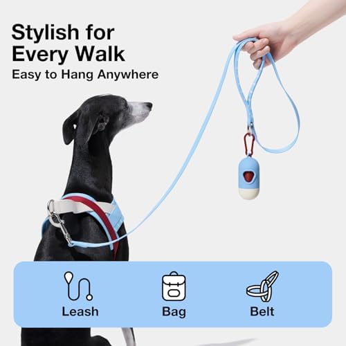VETRESKA Dog Poop Bag Dispenser with 105 Bags, Leak Proof and Extra Thick