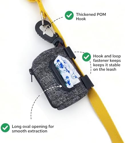 Dog Poop Bag Holder for Leashes doggie bag holder (Dark denim)