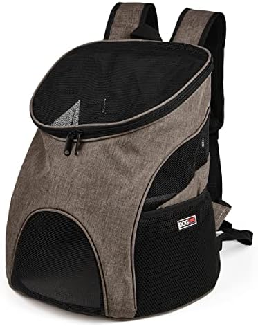 Dogline Front and Backpack for Dogs/Cats - Two Sizes - Airline Approved - Small, Beige