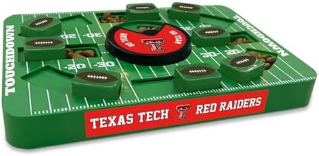 Pets First NCAA Texas TECH Large Puzzle Toy - Interactive Dog Treat and Slow Feeding Toy