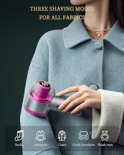 Fabric Shaver with Lint Brush, Large Lint Shaver with Digital Display