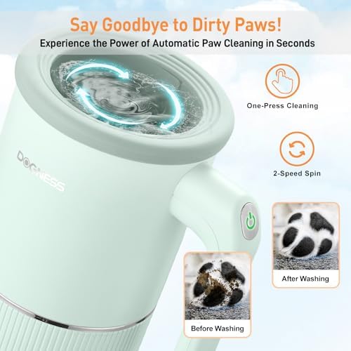 DOGNESS Automatic Dog Paw Cleaner Cup Paw Washer for Medium & Large Dogs