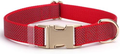 Reflective Dog Collar with Metal Buckle for Dogs Night Walking