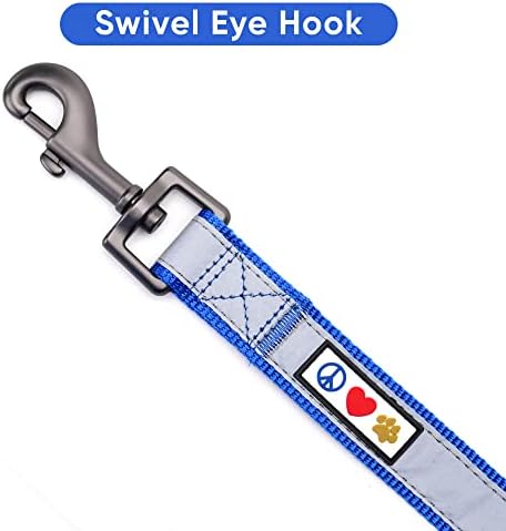 Pawtitas 6 FT Padded Dog Leash with Comfortable Neoprene Padding Handle - Blue Lead | Reflective Dog Leash with Highly Reflective Band Perfect for Extra Small and Small Dogs and Puppies