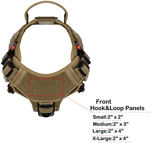 ICEFANG Tactical Dog Harness for Medium Dogs,Reflective No Pull Dog Vest