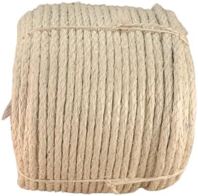 Premium Brazilian Sisal Rope, Natural Fiber 100% Sisal, Ultra Durable, Chemical-Free, Ideal for DIY, Cats, Scratching Post Replacement, Home Decor, Garden, Crafting (1/2” 600 ft / 12mm 180m)
