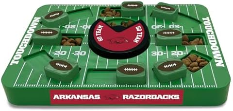 Pets First NCAA Arkansas Large Puzzle Toy, Dog Puzzle Treat Toy, New Large Size, Interactive Dog Treat Toy, Dog Slow Feeding Toy