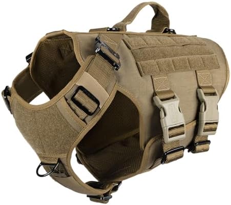 ICEFANG No Pull Tactical Dog Harness for X-Large Dogs,Adjustable Dog Vest