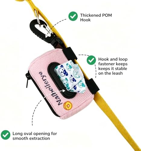 Dog Poop Bag Holder for Leashes doggie bag holder(Pink)
