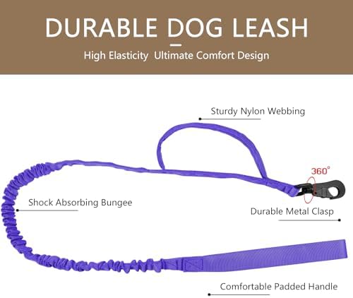 DAGANXI Tactical Dog Collar, Adjustable Military Training Nylon Dog Collar with Control Handle and Heavy Metal Buckle for Medium and Large Dogs, with Patches and Airtags Case (Purple-Set, M)