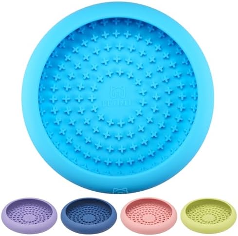 Dog Lick Bowl, Bestalk Anxiety Relief Slow Feeder Dog Lick Mat Treat Dispenser, Non-Slip Dogs Licking Bowl Enrichment Toys, BPA Free Silicone, Dishwasher Safe