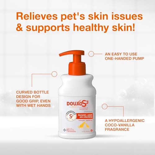 Douxo S3 PYO Medicated Dog Shampoo with 3% Chlorhexidine for Dogs – Antibacterial & Antiseptic Yeast Infection Treatment for Dogs & Cats, Clinically Proven, 6.7 oz (Pack of 12)