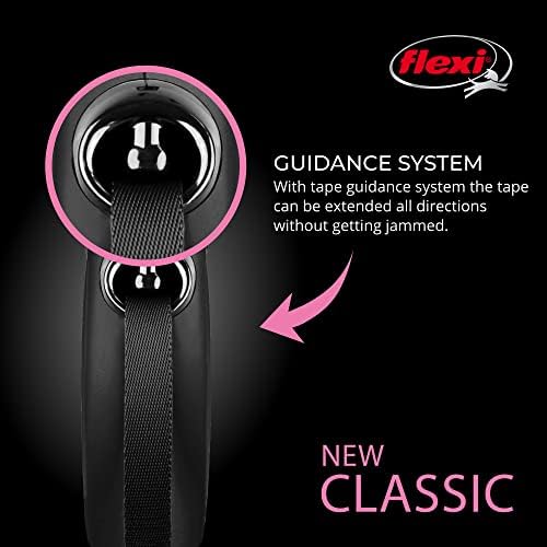 FLEXI® Classic Tape Retractable Dog Leash, Large, 16 ft - Black