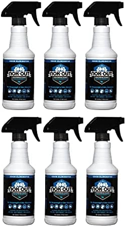 NOK OUT Odor Remover, Pet Deodorizer and Cleaning Spray, Made in the USA, 16 Fluid Ounce Spray, 6-Pack