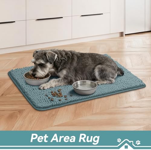 Bcoimo Super Absorbent Dog Door Mat, 30"*20" Anti Slip Mat for Muddy Paws