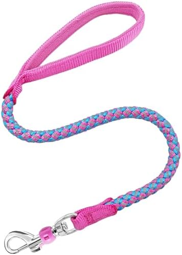 Reflective Dog Leash 2/3/4/6/10ft Braided 1/2" Strong Nylon Rope