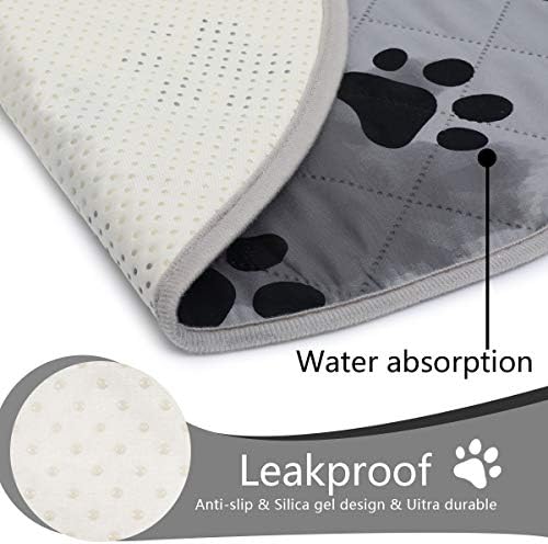 SPXTEX Dog Crate Pads, Washable Non-Slip Puppy Pee Rugs, Waterproof Pet Training Pads for Small Dogs, 2 Pieces, 18"x24"