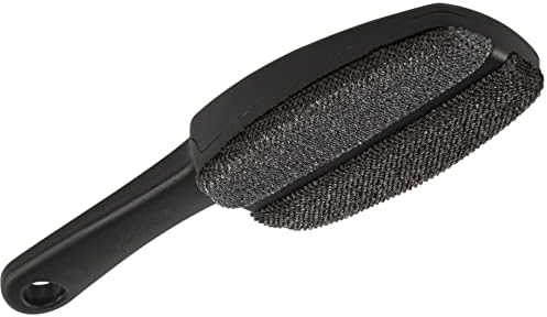 Brabantia Clothes Brush for Lint Dust Pet Hair Removal (Dark Gray) Double Velour Pads, Ergonomic Handle, Easy Clean, Left or Right Handed Use