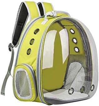 Pet Bubble Backpack Carrier for Small and Medium Pets – Breathable Transparent Capsule Design – Airline Approved Travel Bag Custom Color (NEON Green)