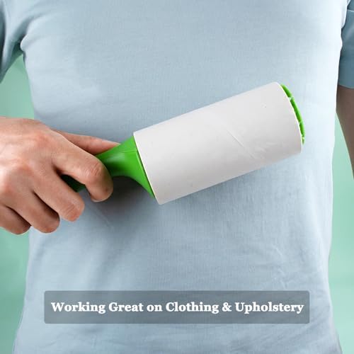 4.6 inch Giant Lint Roller Refills for Evercare Giant Lint Rollers and T Handle Lint Roller Extreme Stick Pet Hair Remover Adhesive Refills 6 Rolls 60 Sheets per Roll Total 360 Sheets