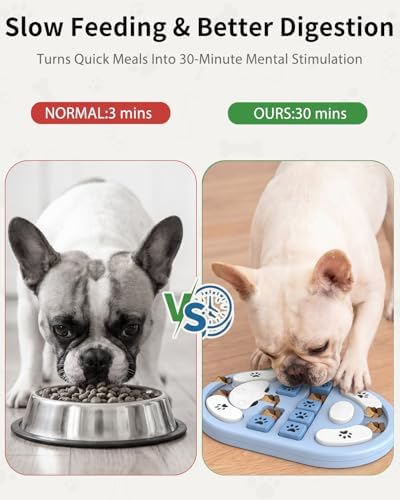 Dog Puzzle Toy, Interactive Enrichment Treat Food Puzzles, Gray