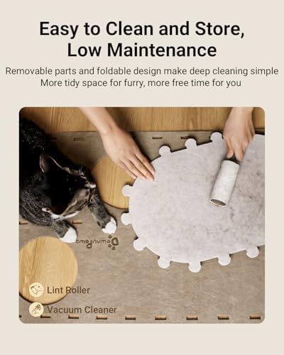 DownyPaws Cat House for Indoor Cats, 2-Storey Cat Bed Cave, Cream