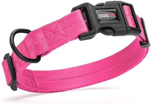 Dogline Hot Pink Nylon Collar (W: 3/4" L: 13"-20")