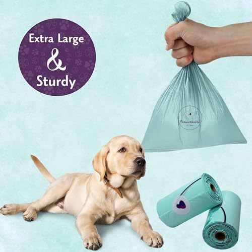 Durable Dog Poop Bags Rolls Eco Friendly, Leakproof, Odor-Free, Vegetable-Based Doggy Poop Bags, Giving Back to Charity (135 Bags / 9 Rolls)