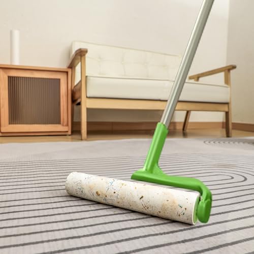 10 inch Mega Lint Roller Refills for Evercare Layers Smart Design Large Floor Lint Rollers Extreme Stick 10'' Wide Sticky Roller Refills 60 Sheets per Roll 5 Pack Total 300 Sheets