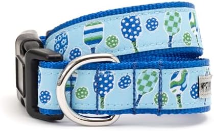 THE WORTHY DOG Fun Icon Print, Adjustable Dog Collar, Small Dogs,Pickleball
