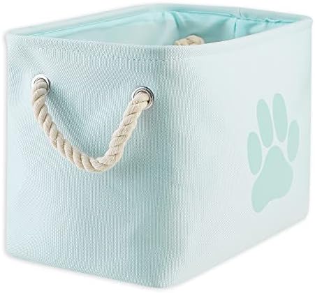 Bone Dry Pet Storage Collection Collapsible Bin, Small Rectangle, Aqua