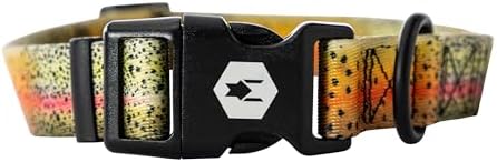 Wolfgang Heavy Duty, Adjustable Dog Collar with Quick Release Nylon Buckle for Walking & Training, CutBow Print, Medium