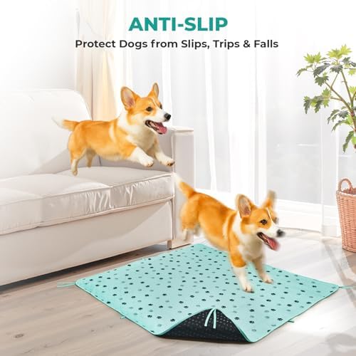 Fostanfly Washable Pee Pads for Dogs, Leak-Proof, 36"x48"-2 Pack, Green
