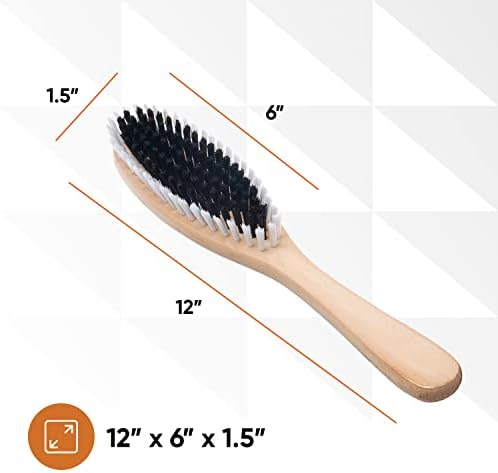 Clothes Brush Garment Brush Sturdy Bristles, Garment Lint Remover, Wool Suits, Lint Brush, Pet Hair Removel, Suede, Dust, Hat Brush Durable Wood Handle. by Superio