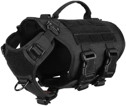 ICEFANG No Pull Tactical Dog Harness for X-Small Dogs,Adjustable Dog Vest
