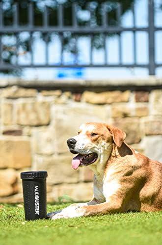 Dexas MudBuster Large Dog Paw Cleaner, Matte Black, Fits 2.5"-3.5" Wide Paws, Gentle Silicone Bristles for Quick, Easy Cleaning