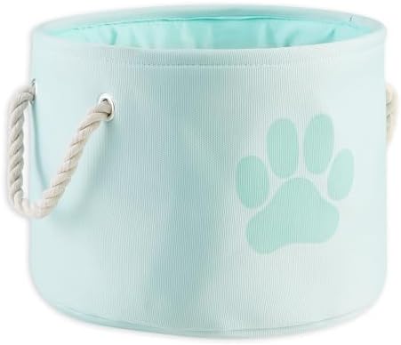 Bone Dry Pet Storage Collection Collapsible Bin, Small Round, Aqua