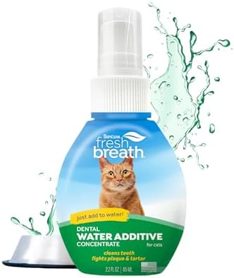 TropiClean Fresh Breath Drops for Cats, Cat Breath Freshener, 2.2oz