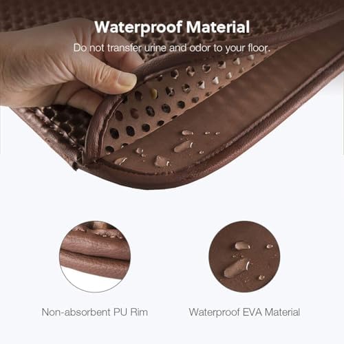 WePet Cat Litter Mat, Kitty Litter Trapping Mat, Honeycomb Double Layer Mats, No Phthalate, Urine Waterproof, Easy Clean, Scatter Control, Catcher Litter Tray Box Rug Carpet