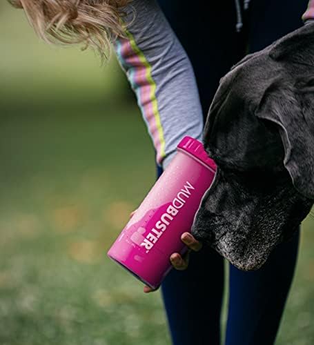 Dexas MudBuster Large Dog Paw Cleaner, Fuchsia, Fits 2.5"-3.5" Wide Paws, Gentle Silicone Bristles for Quick, Easy Cleaning