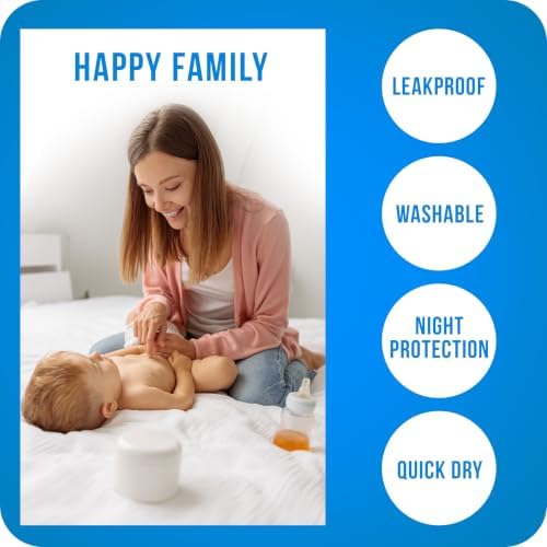 4 Pack Washable Pee Pads for Dogs 18" x 24", Waterproof Dog Training Pads