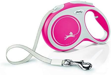 Flexi New Comfort Tape Grey & Red Large 5m Retractable Dog Leash/Lead for Dogs up to 60kgs/132lbs